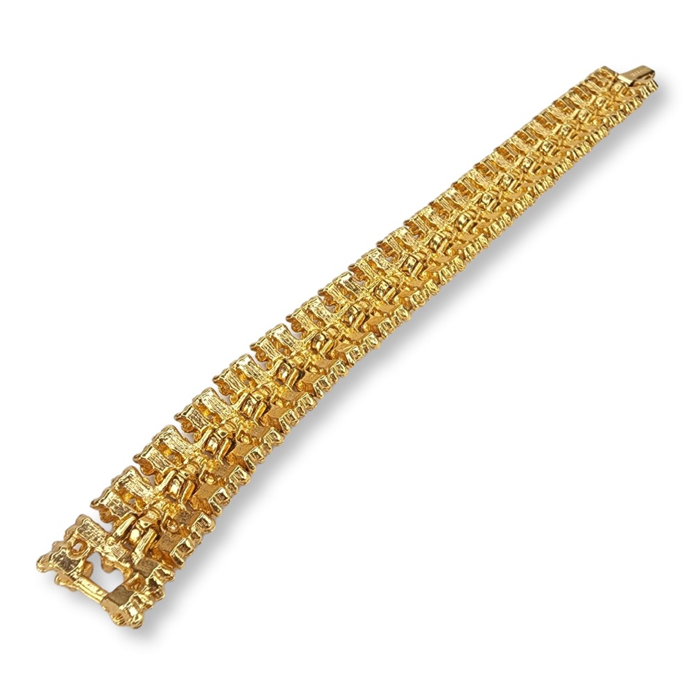 Sarah Coventry Bracelet Gold Tone 7.5in Golden Sunset Textured Vintage Jewelry‎ - Picture 6 of 7